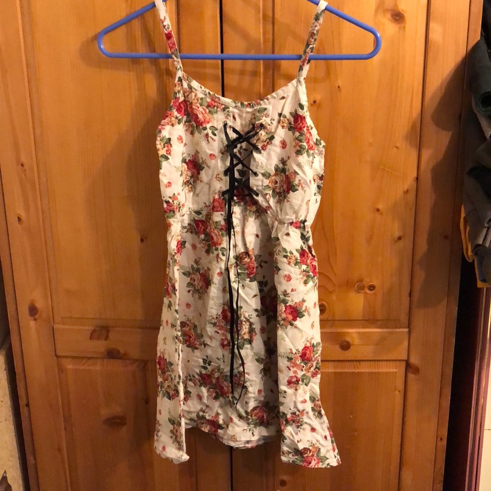 Cream floral sundress size s